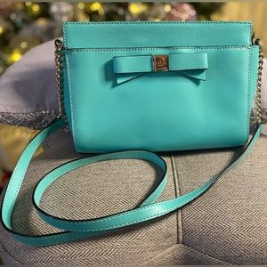 Kate Spade Tiffany blue cross body purse. Used. Please see description.
